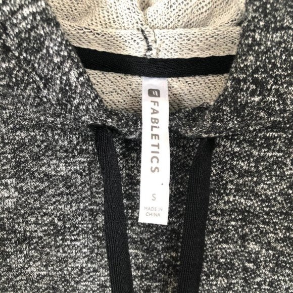 Fabletics Taj Hoodie Black Speckle Zipper Sz Small - Picture 6 of 6